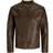 Jack & Jones Biker Leather Jacket Brown