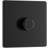 BG Electrical BG Screwless Flatplate Matt 200W Intelligent LED Dimmer Switch 1 Gang 2 Way in Black Plastic