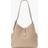 Kate Spade Large Deco Timeless Taupe Leather Shoulder Bag - Beige