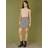 MELA Mela London Check Wrap Mini Skirt, Grey