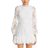 Aqua Long Sleeve Lace Dress - White