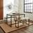 Dunelm Ronan Wave Edge Table and Bench Rustic Oak Effect Dining Set 80x120cm 3pcs