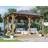 Dunster House Wooden Gazebo W4m x D4m Permanent Garden Gazebo Leviathan