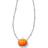 Kendra Scott Pumpkin Short Pendant Necklace - Silver/Orange