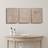 qmmp Modern Mountain And Sun Sculptures - Set of - MDF - Oak Wall Decor 40.2x16.5" 3pcs