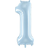 PartyDeco Number Balloons 1 Pastel Light Blue