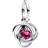 Pandora October Eternity Circle Dangle Charm - Silver/Pink/Transparent