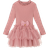 Angel's Face Girl's Cotton Knit & Tulle Dress - Pink