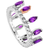 Clogau Celebration Crown Ring - Silver/Rose Gold/Amethyst/Topaz