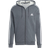 Adidas Essentials Fleece 3-Stripes Full-Zip Hoodie - Dark Grey Heather