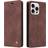GANGXUN Brown Flip Case for iphone 16 Pro Max Simple Business Shockproof Leather Case Flip Cover Wallet