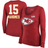 Majestic Threads Patrick Mahomes Red Kansas City Chiefs Super Bowl LVIII Scoop Name and Number Tri-Blend Long Sleeve T-shirt