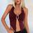 Shein Womens Solid Color Backless High Slit Hem Sexy Camisole Top Summer