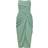 PrettyLittleThing Chiffon Corset Bandeau Draped Midi Dress - Sage Green