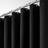 Dynamene Stall Black Fabric Shower Curtain 256GSM 36W x 72H