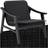 tectake Treviso Polyrattan With Varnished Wooden Frame, Thick Cushion - Black Garden Dining Chair