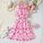 Shein Tween Girl Elegant Floral Print Ruffled Halterneck Dress, Perfect For Summer Vacation, Beach Parties