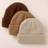 Shein 3pcs Pack Unisex Kids Knit Solid Color Warm Beanie Hats - Multicolor