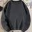 Shein Plus Womens Solid Round Neck Thermal Lined Sweatshirt