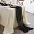 Shein 1pc Black Cheese Cloth Table Runner, Bohemian Sheer Chiffon Table Runner, Transparent Table Topper For Baby Shower, Wedding, Birthday Party Table Decor Tablecloth Black (180x90cm)
