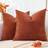 Shein Chenille Decorative Throw Pillow Essentials Pillow Case Orange (50.8x30.5cm)