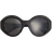 Moncler Futuro Unisex Oval Sunglasses - Matte Black
