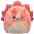 Squishmallows Trinity the Winking Pink Tie Dye Triceratops with Fuzzy Belly 40cm