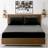 Gaveno Cavailia King Size Fitted - Plain With Elastic Corner Bed Sheet Black