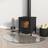 vidaXL Fireplace Glass Plate Half Round 1000x500 mm