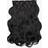 Lullabellz Super Thick Natural Wavy Clip In Hair Extension 22 inch Natural Black 5-pack