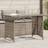 vidaXL Garden Table With Glass Top 110x68x70 cm - Grey