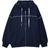 Shein Women Contrast Color Block Navy Blue Zip Up Hoodie Sweatshirt, Casual Drawstring Zipper Hoodie