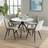 Aspen White Dining Set 100cm 5pcs