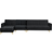 Beliani Modern Glamorous Black Sofa 347cm 3pcs 5 Seater