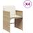 vidaXL Patio Chairs With Cushions 4 Pcs Beige Poly Rattan - 19.9" x 21.3" x 31.1" Garden Dining Chair