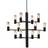 Herstal Manola Black Pendant Lamp 60cm