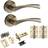 Designer Levers Marvel Lever On Rose Door Handle - Antique Brass