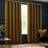 Paoletti Galaxy Velvet Chenille Eyelet Curtain 168 x 183 cm - Gold