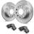 VEVOR Rear Brake Kit Compatible with Audi A3 8P VW Golf 5 6 Seat LEON SKODA OCTAVIA ALTEA Brake Rotors Ceramic Brake Pads Replacement Kit