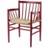 FDB Møbler J81 Karmstol Ruby Red Beech Paper Cord Köksstol