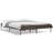 vidaXL Bed Frame Home Bed Base Mattress Foundation Engineered Wood and Metal - Brown