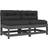 vidaXL Middle Sofas Sectional with Cushions 2 pcs Grey Solid Wood Pine Outdoor Sofa