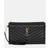 Saint Laurent Monogram Large Leather Pouch - Black