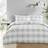 Fusion Seersucker Gingham Textured Set - Size Single Duvet Cover Silver, Grey