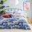 Furn D'Azure Abstract Double Set - Pink/Blue Polycotton Duvet Cover Multicolour, White, Pink, Blue (200x)