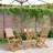 vidaXL 3 Piece Taupe Fabric and Solid Wood 60 x 75 cm Bistro Set, 1 Table incl. 2 Chairs