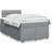 vidaXL Box Spring Bed with Mattress Light 120x200 cm Grey