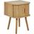 Beliani Nightstan Light Wood Bedside Table 40x40cm