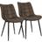 WOLTU Reception Brown Kitchen Chair 85.5cm 2pcs