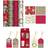 Tallon 4x 7M Traditional Christmas Wrapping Paper Xmas Gift Wrap 16 Gift Tags
